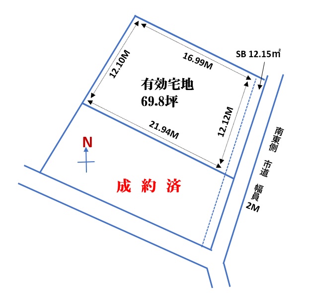 水戸市見川3丁目 土地70坪 730万 販売開始